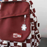 Harajuku School Backpacks Large Capacity Plaid School Bag Travel Daypack