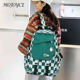Harajuku School Backpacks Large Capacity Plaid School Bag Travel Daypack