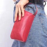 Ladies' Clutch Leather Phone Bag Cowhide Handbag