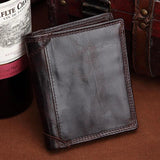 Men's Retro Leather Short Wallet European & American Style