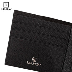 Men's Thin Leather Wallet Small Money Purse