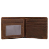 Vintage Men's Leather Wallet with Zipper Pocket