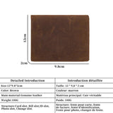 Vintage Men's Leather Wallet with Zipper Pocket