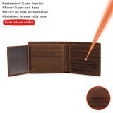 Vintage Men's Leather Wallet with Zipper Pocket