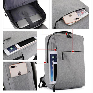 Men's USB Business Backpack Anti Theft Daypack