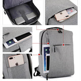 Men's USB Business Backpack Anti Theft Daypack