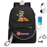 Cardcaptor Sakura Nylon Backpack Schoolbag USB Charge Teenger Travel Laptop Bag