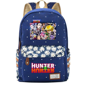 Anime Hunter Hunter Canvas Backpack Casual Zip Packsack Teenger Schoolbag