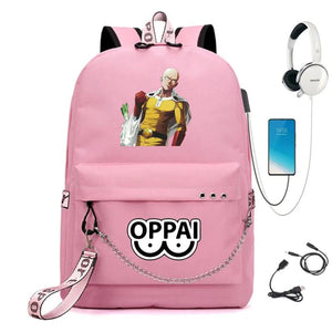 One Punch-Man USB Charge Schoolbag Cartoon Backpack