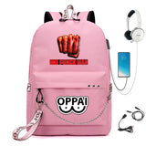 One Punch-Man USB Charge Schoolbag Cartoon Backpack