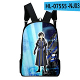 WAWNI Summoner Zipper Bag Anime Printed Students Backpack Casual School Bag