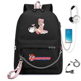 Cardcaptor Sakura Nylon Backpack Casual USB Charge Schoolbag Packsack Cartoon