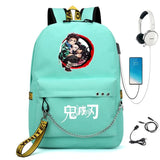 Demon Slayer Kimetsu no Backpack with USB Port