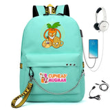 Cuphead Nylon Backpack Cartoon Student Teenager Schoolbag