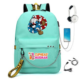 Cuphead Nylon Backpack Cartoon Student Teenager Schoolbag