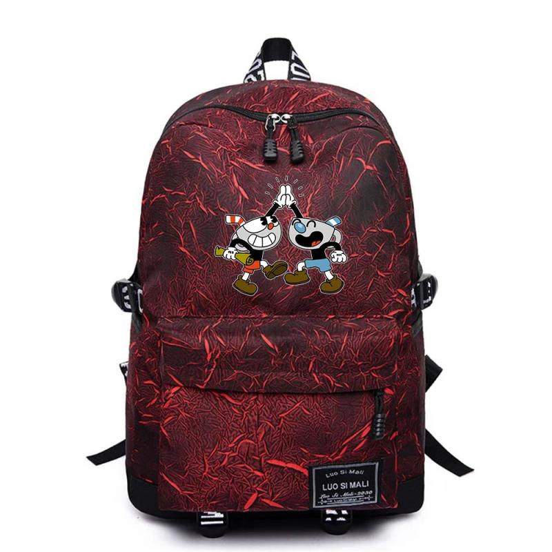 Anime Cuphead Backpack Unisex Casual High Schoolbag Packsack Mochila