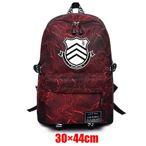 Danganronpa Unisex Fabric Backpack Zip Student Schoolbag