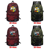 Cuphead Teenager Fabric Backpack Zipper Schoolbag Unisex Mochila