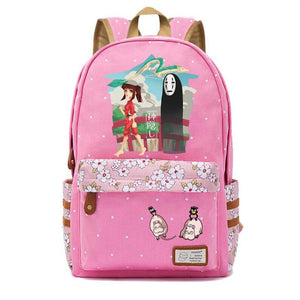Anime Spirited Away Canvas Casual High Packsack Schoolbag Mochila