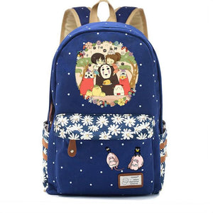 Anime Spirited Away Canvas Casual High Packsack Schoolbag Mochila