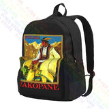 Zakopane Poland 01 Large Capacity Backpack Vintage Art Print
