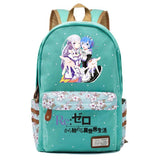 Re:Zero Zip Packsack Casual Backpack Unisex Student Schoolbag