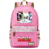 Anime Hunter Hunter Canvas Backpack Casual Pink Schoolbag Travel Laptopbag