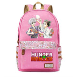 Anime Hunter Hunter Canvas Backpack Casual Pink Schoolbag Travel Laptopbag