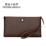 Men Wallets Male Purse Clutch Zipper Leather Handy Bag Carteira