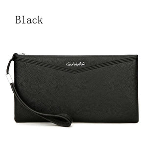 Men Wallets Male Purse Clutch Zipper Leather Handy Bag Carteira