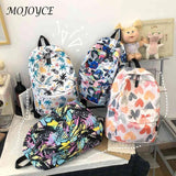 Casual Graffiti School Backpack for Girls Student Schoolbag