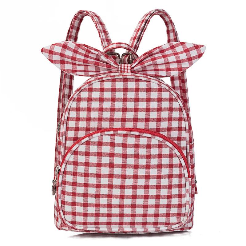 Kids Lattice Backpack Double Shoulder Bag