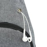 Small Sling Backpack Crossbody Chest Shoulder Bag with Earphone Hole