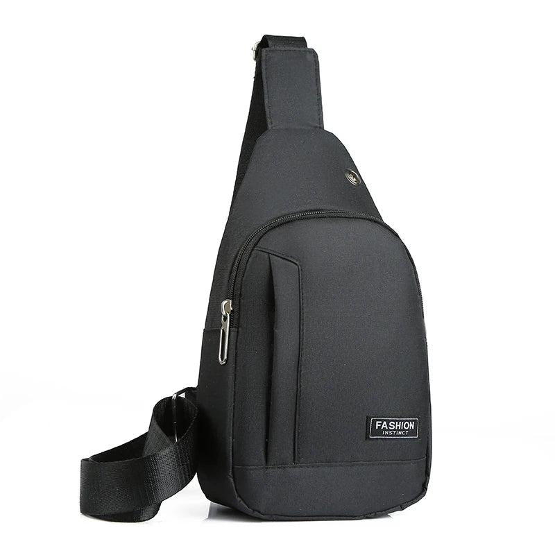 Small Sling Backpack Crossbody Chest Shoulder Bag with Earphone Hole