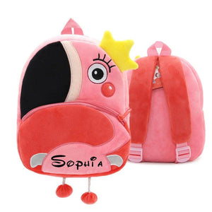 Kids Plush Animal Toddler Backpack, Small Daycare Book Bag