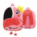 Kids Plush Animal Toddler Backpack, Small Daycare Book Bag