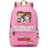 Anime Hunter Hunter Zipper Backpack Student Pink Schoolbag
