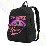 Pekingese Mom Large Capacity Backpack Gymnast Bag for Travel