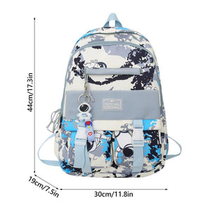 Girls Lightweight Graffiti School Backpack