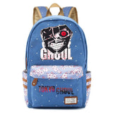 Anime Tokyo Ghoul Zip Print Backpack Student Schoolbag Canvas Packsack