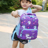 Kids Unicorn Printing Backpack Pink Purple School Bag