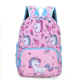 Kids Unicorn Printing Backpack Pink Purple School Bag