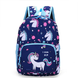 Kids Unicorn Printing Backpack Pink Purple School Bag