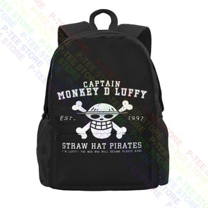 One Piece Luffy Captain Backpack Schoolbag Gym Tote Bag