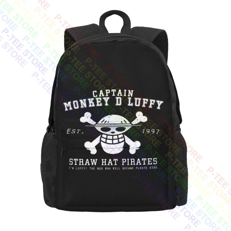One Piece Luffy Captain Backpack Schoolbag Gym Tote Bag