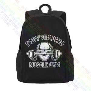 Skull Weights Gym Backpack Vintage Art Print 3D Printing