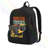 Monster Truck Are My Jam Sunset Backpack