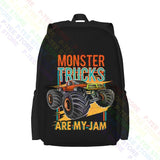 Monster Truck Are My Jam Sunset Backpack