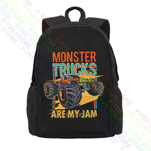 Monster Truck Are My Jam Sunset Backpack