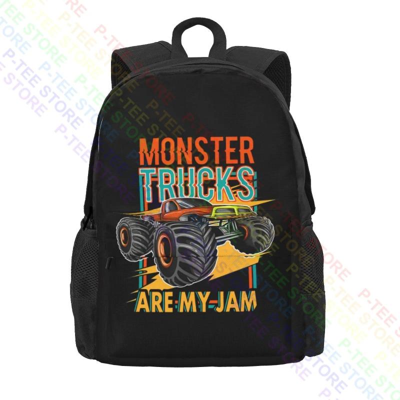 Monster Truck Are My Jam Sunset Backpack